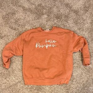 Hello Pumpkin Women's Orange Sweatshirt